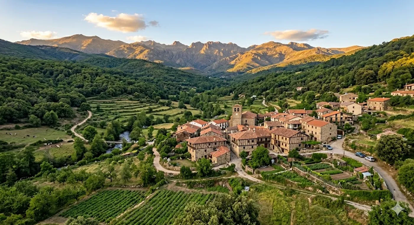 Urbanización El Raso, zona turística de verano en La Vera