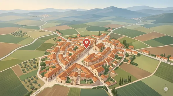 Mapa de ubicación de Los Molinos La Vera en Madrigal de la Vera, Cáceres